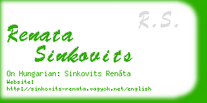renata sinkovits business card